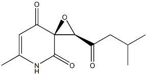 (2R,3R)-6-Methyl-2-(3-methyl-1-oxobutyl)-1-oxa-5-azaspiro[2.5]oct-6-ene-4,8-dione 结构式