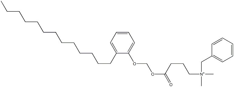 N,N-Dimethyl-N-benzyl-N-[3-[[(2-tridecylphenyloxy)methyl]oxycarbonyl]propyl]aminium 结构式