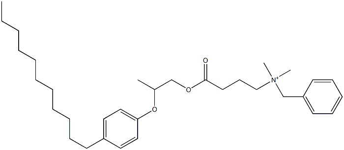 N,N-Dimethyl-N-benzyl-N-[3-[[2-(4-undecylphenyloxy)propyl]oxycarbonyl]propyl]aminium 结构式