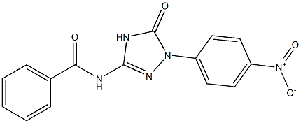 N-[[1-(4-Nitrophenyl)-4,5-dihydro-5-oxo-1H-1,2,4-triazol]-3-yl]benzamide 结构式