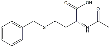 [R,(-)]-2-Acetylamino-4-(benzylthio)butyric acid 结构式