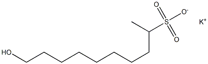 10-Hydroxydecane-2-sulfonic acid potassium salt 结构式