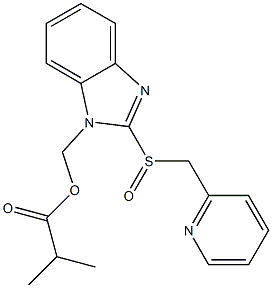 1-[(2-Methylpropanoyloxy)methyl]-2-[(2-pyridinyl)methylsulfinyl]-1H-benzimidazole 结构式