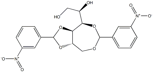 1-O,4-O:2-O,3-O-Bis(3-nitrobenzylidene)-D-glucitol 结构式