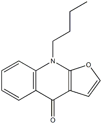 9-Butylfuro[2,3-b]quinolin-4(9H)-one 结构式