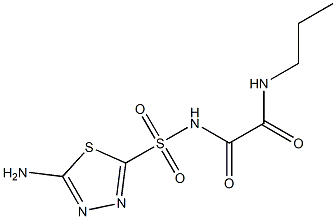 N-(2-Amino-1,3,4-thiadiazol-5-ylsulfonyl)-N'-propyloxamide 结构式