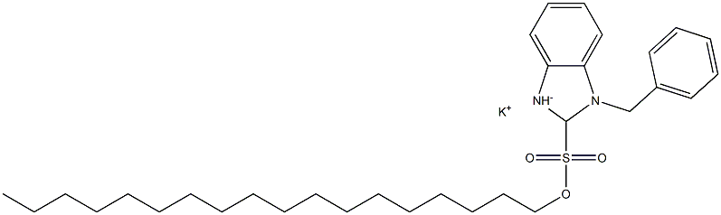 1-Benzyl-2,3-dihydro-2-octadecyl-1H-benzimidazole-2-sulfonic acid potassium salt 结构式