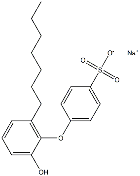 2'-Hydroxy-6'-heptyl[oxybisbenzene]-4-sulfonic acid sodium salt 结构式