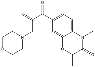 2,4-Dimethyl-7-[2-(morpholinomethyl)acryloyl]-4H-1,4-benzoxazin-3(2H)-one 结构式