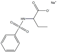 2-(Phenylsulfonylamino)butanoic acid sodium salt 结构式