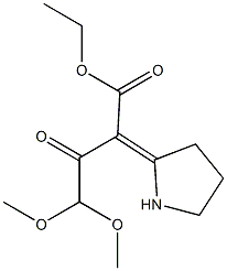4,4-Dimethoxy-3-oxo-2-(2-pyrrolidinylidene)butyric acid ethyl ester 结构式