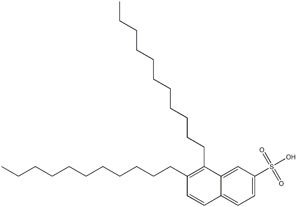 7,8-Diundecyl-2-naphthalenesulfonic acid 结构式