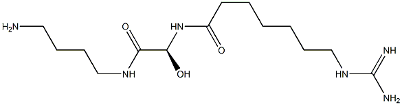 7-Guanidino-N-[(S)-2-[(4-aminobutyl)amino]-1-hydroxy-2-oxoethyl]heptanamide 结构式