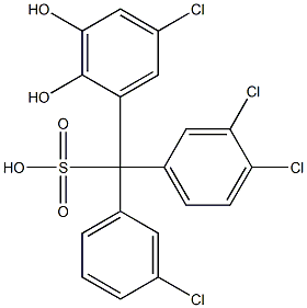 (3-Chlorophenyl)(3,4-dichlorophenyl)(5-chloro-2,3-dihydroxyphenyl)methanesulfonic acid 结构式