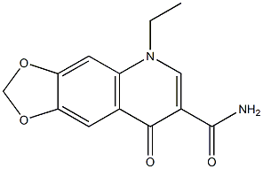 1,4-Dihydro-1-ethyl-4-oxo-6,7-(methylenedioxy)quinoline-3-carboxamide 结构式