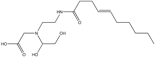 N-(1,2-Dihydroxyethyl)-N-[2-(4-decenoylamino)ethyl]aminoacetic acid 结构式