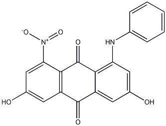 1-Anilino-3,6-dihydroxy-8-nitroanthraquinone 结构式