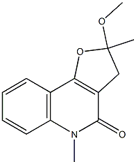 2-Methoxy-2,5-dimethyl-2,3-dihydrofuro[3,2-c]quinoline-4(5H)-one 结构式