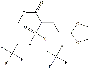 2-[Bis(2,2,2-trifluoroethoxy)phosphinyl]-4-(1,3-dioxolan-2-yl)butyric acid methyl ester 结构式