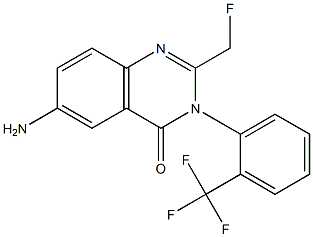 6-Amino-2-(fluoromethyl)-3-[2-(trifluoromethyl)phenyl]quinazolin-4(3H)-one 结构式