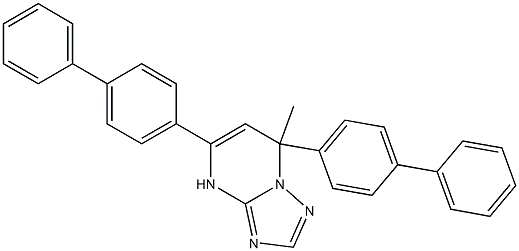 4,7-Dihydro-7-methyl-5,7-bis(1,1'-biphenyl-4-yl)[1,2,4]triazolo[1,5-a]pyrimidine 结构式