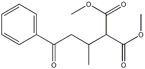2-[4-Oxo-4-phenylbutan-2-yl]malonic acid dimethyl ester 结构式