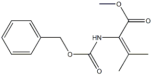 2-[(Benzyloxycarbonyl)amino]-3-methyl-2-butenoic acid methyl ester 结构式