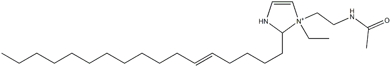 1-[2-(Acetylamino)ethyl]-1-ethyl-2-(5-heptadecenyl)-4-imidazoline-1-ium 结构式