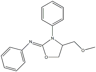 4-Methoxymethyl-3-phenyl-2-phenyliminooxazolidine 结构式