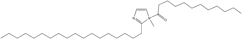 1-Methyl-2-octadecyl-1-dodecanoyl-1H-imidazol-1-ium 结构式