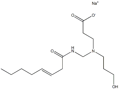 3-[N-(3-Hydroxypropyl)-N-(3-octenoylaminomethyl)amino]propionic acid sodium salt 结构式