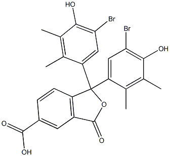 1,1-Bis(5-bromo-4-hydroxy-2,3-dimethylphenyl)-1,3-dihydro-3-oxoisobenzofuran-5-carboxylic acid 结构式