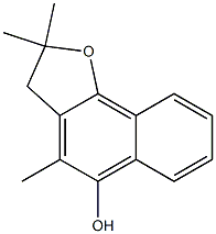 2,3-Dihydro-2,2,4-trimethylnaphtho[1,2-b]furan-5-ol 结构式