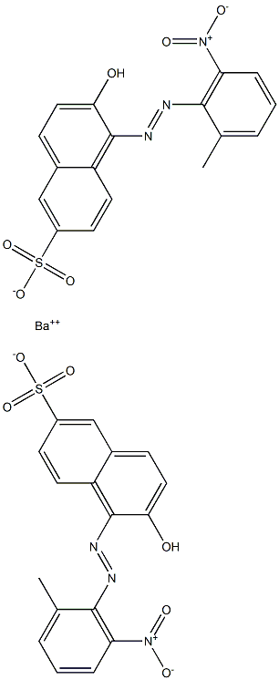 Bis[1-[(2-methyl-6-nitrophenyl)azo]-2-hydroxy-6-naphthalenesulfonic acid]barium salt 结构式