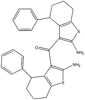 Phenyl(2-amino-4,5,6,7-tetrahydrobenzo[b]thiophene-3-yl) ketone 结构式