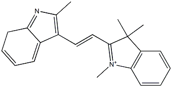 1,3,3-Trimethyl-2-[2-(2-methyl-7H-indol-3-yl)vinyl]-3H-indolium 结构式