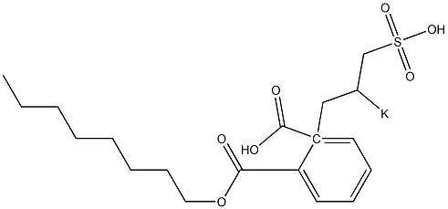 Phthalic acid 1-octyl 2-(2-potassiosulfopropyl) ester 结构式