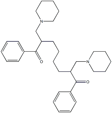 1,8-Diphenyl-2,7-bis(piperidinomethyl)-1,8-octanedione 结构式