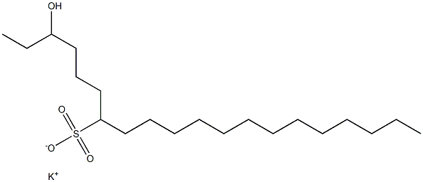 3-Hydroxyicosane-7-sulfonic acid potassium salt 结构式