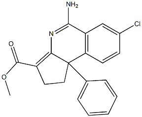 5-Amino-1,9b-dihydro-7-chloro-9b-(phenyl)-2H-cyclopent[c]isoquinoline-3-carboxylic acid methyl ester 结构式