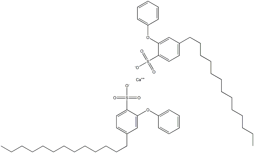 Bis(2-phenoxy-4-tridecylbenzenesulfonic acid)calcium salt 结构式