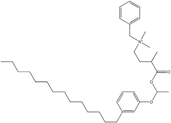 N,N-Dimethyl-N-benzyl-N-[3-[[1-(3-tetradecylphenyloxy)ethyl]oxycarbonyl]butyl]aminium 结构式