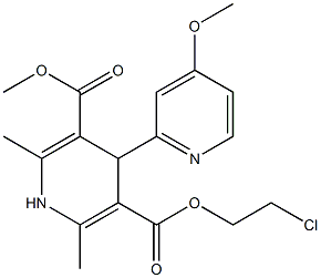 4-(4-Methoxypyridin-2-yl)-1,4-dihydro-2,6-dimethylpyridine-3,5-dicarboxylic acid 3-methyl 5-(2-chloroethyl) ester 结构式