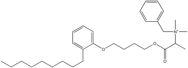 N,N-Dimethyl-N-benzyl-N-[1-[[4-(2-nonylphenyloxy)butyl]oxycarbonyl]ethyl]aminium 结构式