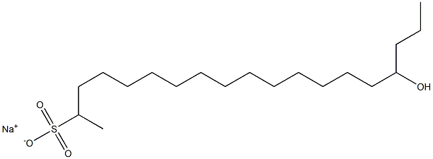 16-Hydroxynonadecane-2-sulfonic acid sodium salt 结构式