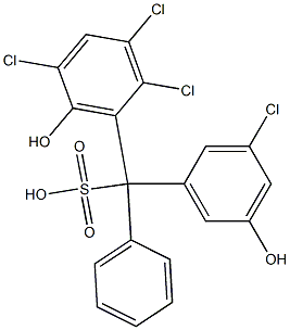 (3-Chloro-5-hydroxyphenyl)(2,3,5-trichloro-6-hydroxyphenyl)phenylmethanesulfonic acid 结构式