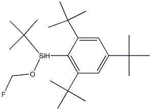 tert-Butylfluoromethoxy(2,4,6-tri-tert-butylphenyl)silane 结构式