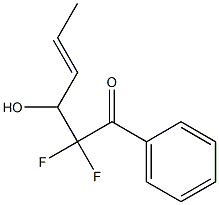 (E)-2,2-Difluoro-3-hydroxy-1-phenyl-4-hexen-1-one 结构式