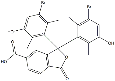 1,1-Bis(3-bromo-5-hydroxy-2,6-dimethylphenyl)-1,3-dihydro-3-oxoisobenzofuran-6-carboxylic acid 结构式