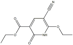5-Cyano-6-ethoxy-1,2-dihydro-2-oxopyridine-3-carboxylic acid ethyl ester 结构式